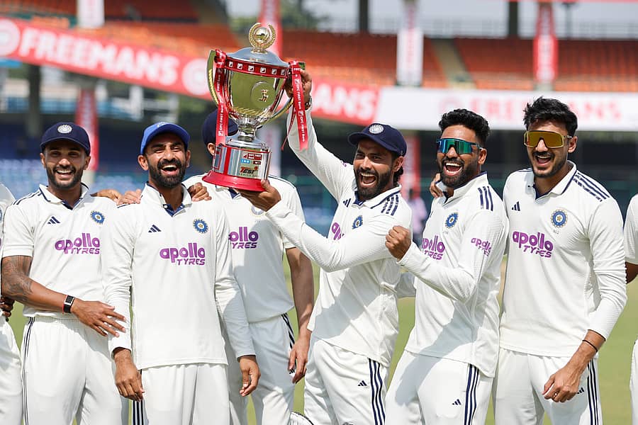 <div class="paragraphs"><p>ವಿಂಡೀಸ್ ವಿರುದ್ಧ ಟೆಸ್ಟ್ ಸರಣಿ ಗೆದ್ದ ಭಾರತ</p></div>