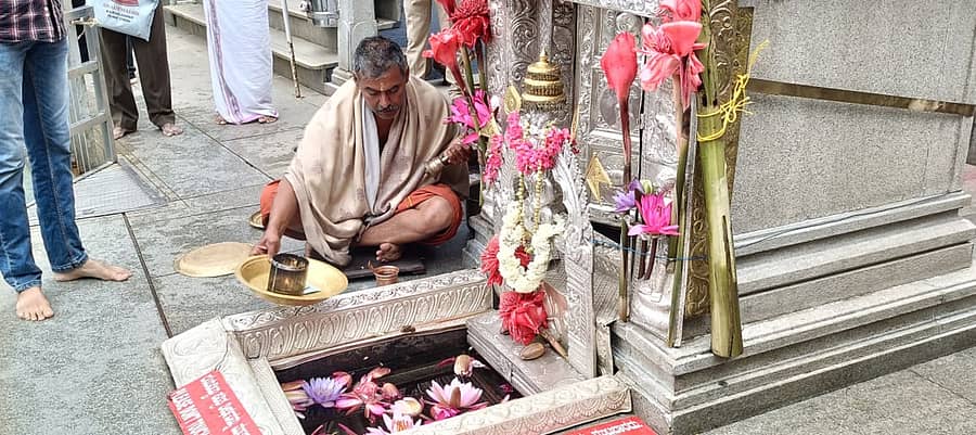 ಅ. 17ರಂದು ಕೊಡಗು ಜಿಲ್ಲೆಯ ತಲಕಾವೇರಿಯಲ್ಲಿ ನಡೆಯಲಿರುವ ಕಾವೇರಿ ಪವಿತ್ರ ತೀರ್ಥೋದ್ಭವವಾಗುವ ಬ್ರಹ್ಮಕುಂಡಿಕೆ
