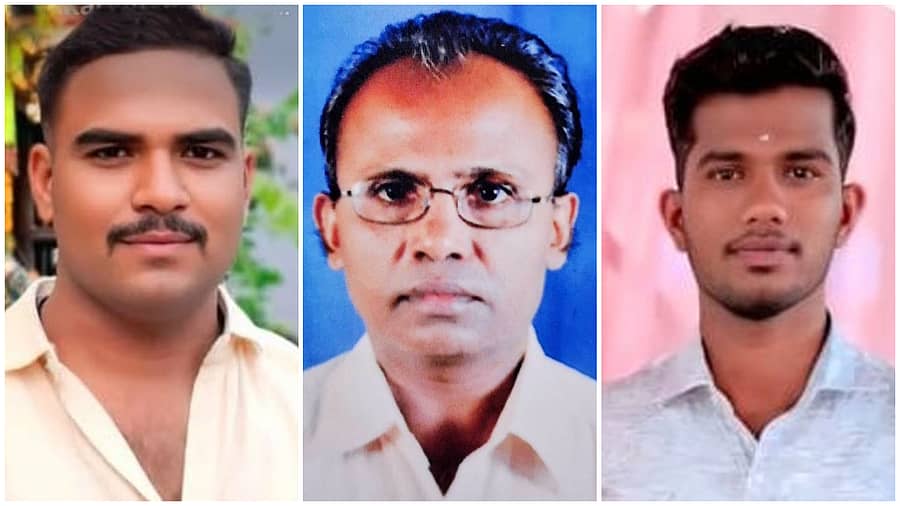 <div class="paragraphs"><p>ಮಲ್ಲಿಕಾರ್ಜುನ ಉಜ್ಜಮ್ಮನವರ, ಮಂಜುನಾಥ ಶೇಜವಾಡಕರ್, ಯೋಗೇಶ ಅಂಗಡಿ,&nbsp;</p></div>