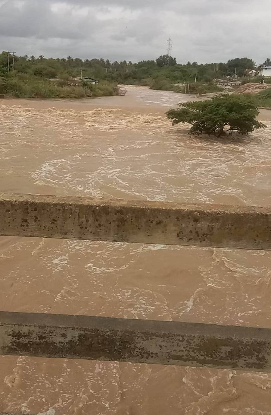  ಕಡೂರು ತಾಲ್ಲೂಕು ಯಗಟಿಯಲ್ಲಿ ವೇದಾ ನದಿ ತುಇಂಬಿ ಹರಿಯುತ್ತಿರುವುದು.