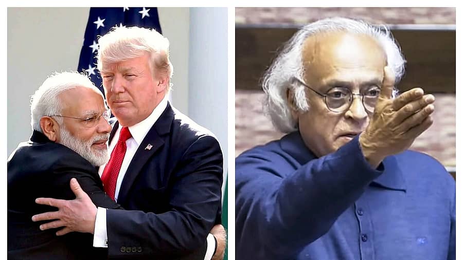 <div class="paragraphs"><p>ನರೇಂದ್ರ ಮೋದಿ, ಡೊನಾಲ್ಡ್ ಟ್ರಂಪ್, ಜೈರಾಮ್ ರಮೇಶ್</p></div>