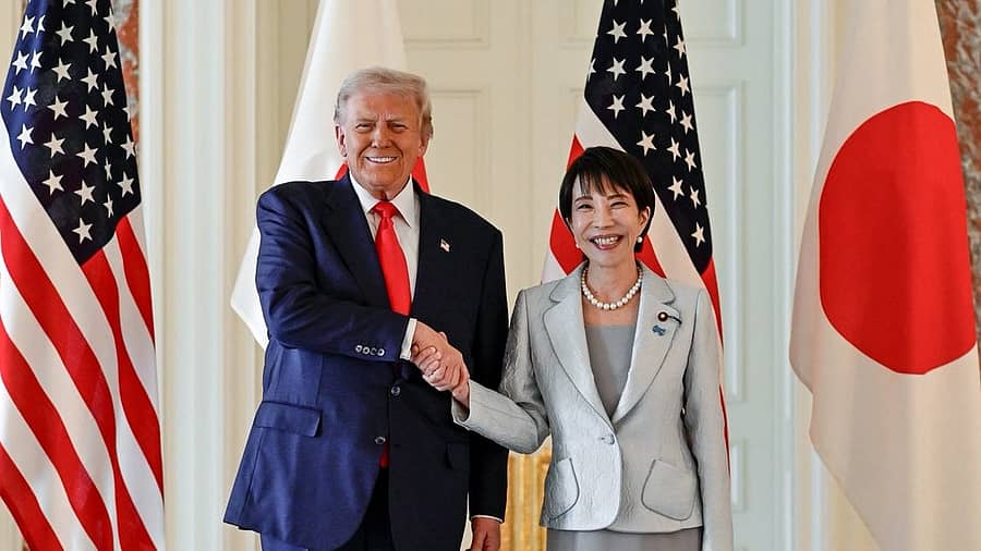 <div class="paragraphs"><p>ಡೊನಾಲ್ಡ್‌ ಟ್ರಂಪ್ ಮತ್ತು ಸನೇ ತಕೈಚಿ</p></div>