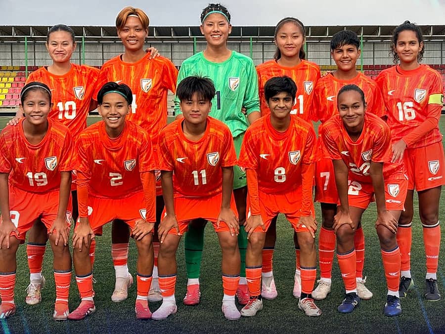 ಭಾರತದ 20 ವರ್ಷದೊಳಗಿನ ಮಹಿಳೆಯರ ಫುಟ್ಬಾಲ್ ತಂಡ –ಎಕ್ಸ್ ಚಿತ್ರ