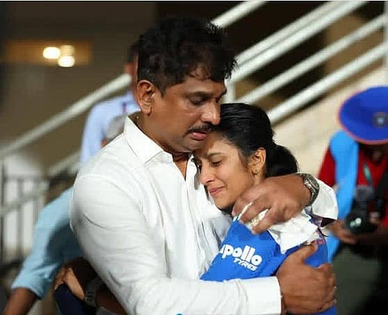 ತಂದೆ ಐವನ್ ಮುಂದೆ ಭಾವುಕರಾದ ಜೆಮಿಮಾ ರಾಡ್ರಿಗಸ್ ಇನ್‌ಸ್ಟಾಗ್ರಾಂ ಚಿತ್ರ