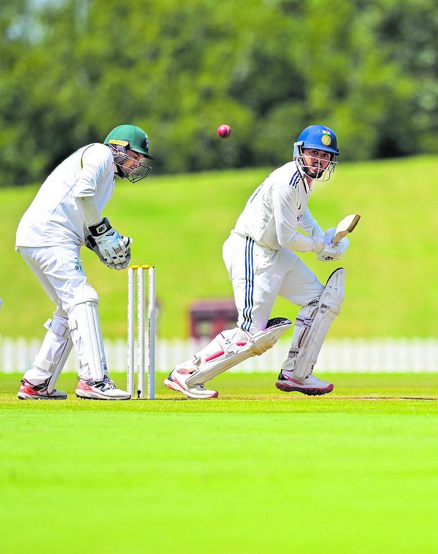 <div class="paragraphs"><p>ಭಾರತ ಎ ತಂಡದ ಆಯುಷ್ ಮ್ಹಾತ್ರೆ ಬ್ಯಾಟಿಂಗ್‌</p></div>