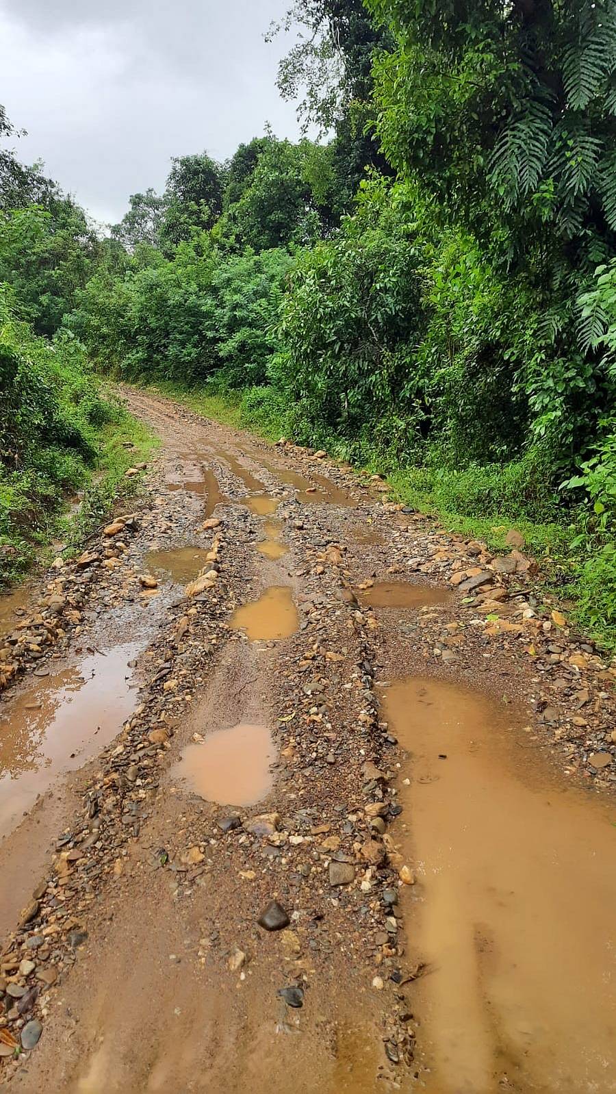 ಹೊನ್ನಾವರ ತಾಲ್ಲೂಕಿನ ಮಹಿಮೆ ಗ್ರಾಮದ ರಸ್ತೆಯ ದುಃಸ್ಥಿತಿ