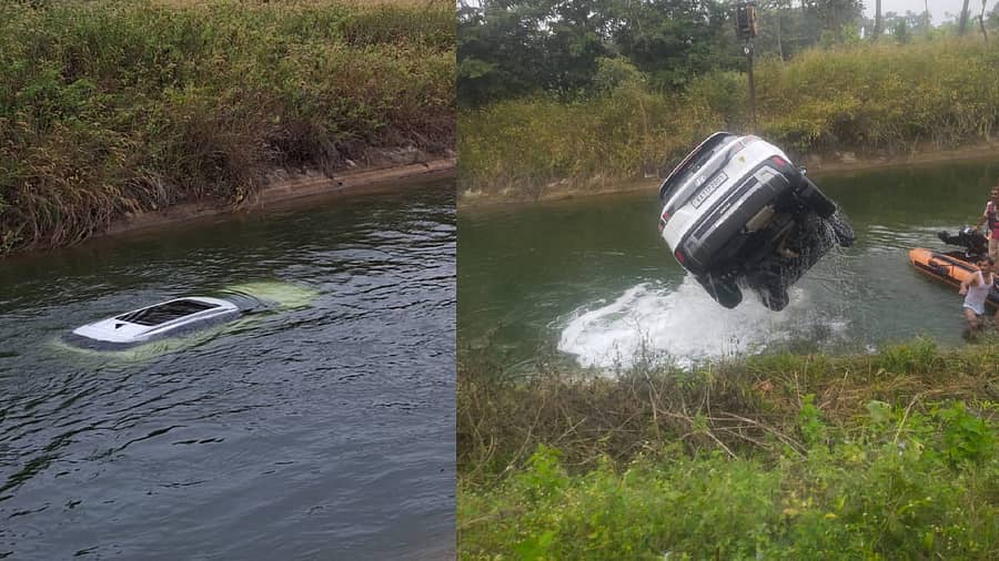 <div class="paragraphs"><p>ವಿಶ್ವೇಶ್ವರಯ್ಯ ನಾಲೆಗೆ ಬಿದ್ದ ಕಾರು</p></div>