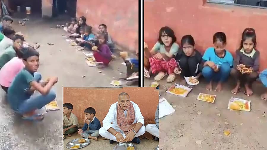 <div class="paragraphs"><p>ದಿನಪತ್ರಿಕೆಯಲ್ಲಿ ಮಕ್ಕಳಿಗೆ ಬಿಸಿಯೂಟ; ಟೀಕೆ ಬಳಿಕ ಸ್ಟೀಲ್ಪ್ಲೇಟ್ ವಿತರಣೆ</p></div>