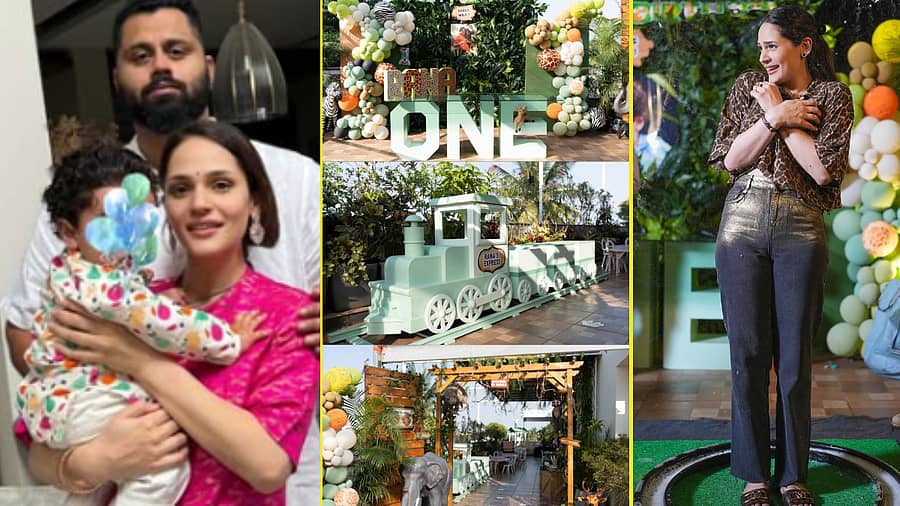 <div class="paragraphs"><p>ಅಭಿಷೇಕ್‌ ಅಂಬರೀಶ್‌, ಅವಿವಾ ಬಿದ್ದಪ್ಪ ಹಾಗೂ ಪುತ್ರ ರಾಣಾ</p></div>