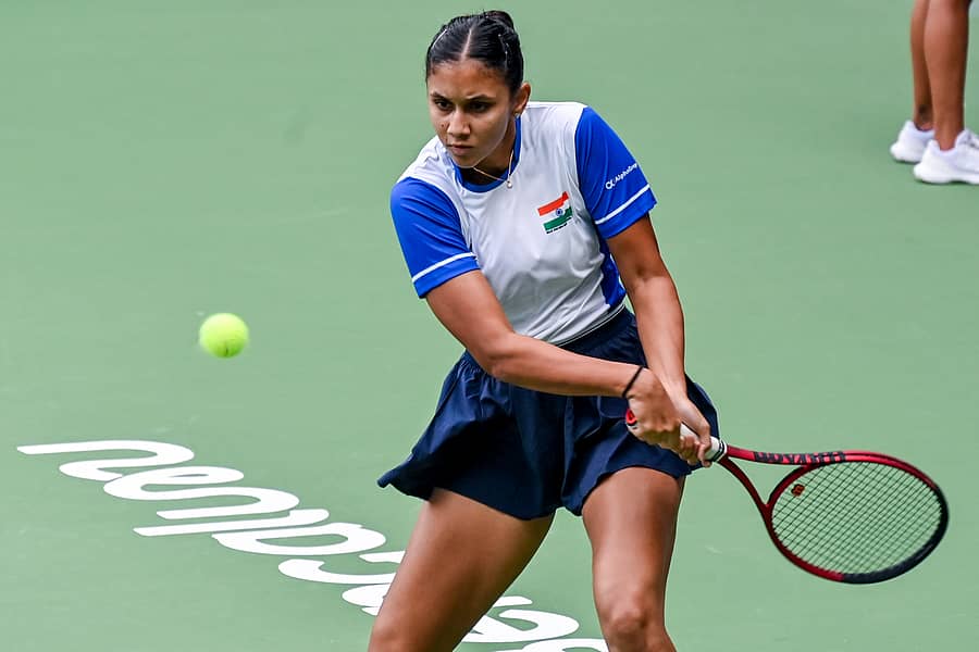 ಅಭ್ಯಾಸ ನಡೆಸಿದ ಶ್ರೀವಲ್ಲಿ ಭಮಿಡಿಪಾಟಿ
ಪ್ರಜಾವಾಣಿ ಚಿತ್ರ