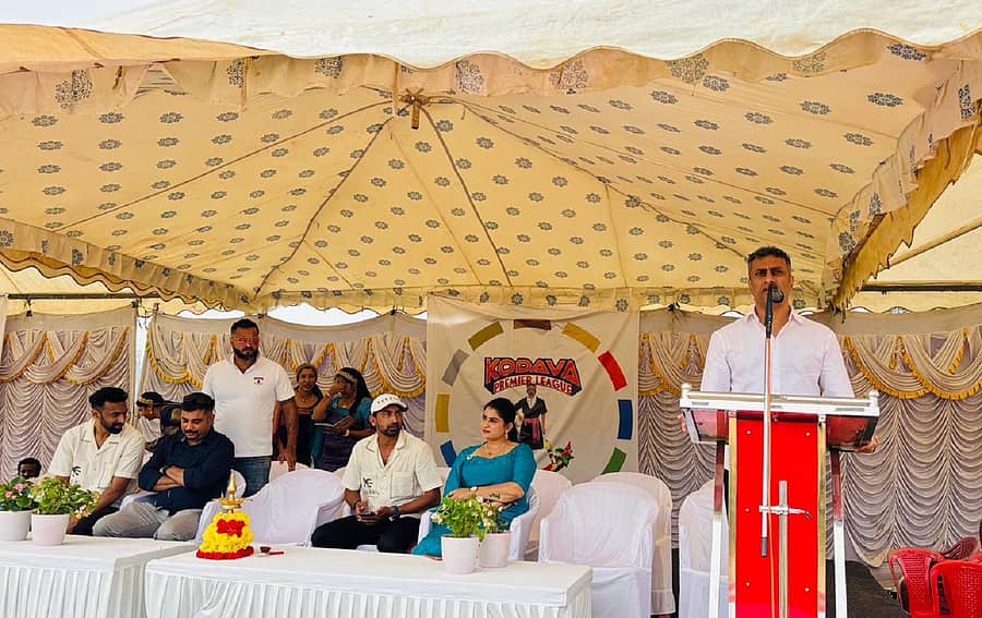 ಪಂದ್ಯಾವಳಿಗೆ ಚಾಲನೆ ನೀಡಿದ ಶಾಸಕ ಎ.ಎಸ್.ಪೊನ್ನಣ್ಣ ಮಾತನಾಡಿದರು