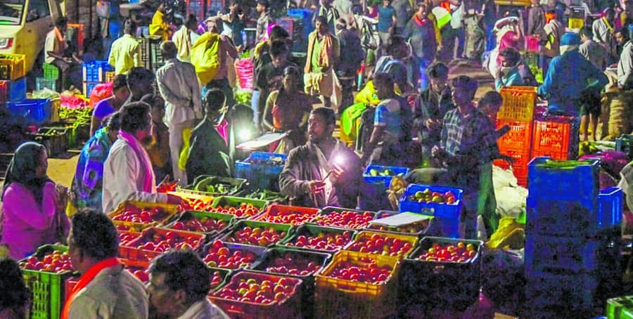 <div class="paragraphs"><p>ಕೊಪ್ಪಳ ಸಮೀಪದ ಬೆಳವಿನಾಳದಲ್ಲಿರುವ ಎಪಿಎಂಸಿ ತರಕಾರಿ ಮಾರುಕಟ್ಟೆಯಲ್ಲಿ ಮೊಬೈಲ್ ಬೆಳಕಿನಲ್ಲಿ ನಡೆದ ವಹಿವಾಟಿನ ಚಿತ್ರಣಪ್ರಜಾವಾಣಿ ಚಿತ್ರಗಳು/ಭರತ್ ಕಂದಕೂರ</p></div><div class="paragraphs"></div><div class="paragraphs"><p><br></p></div>