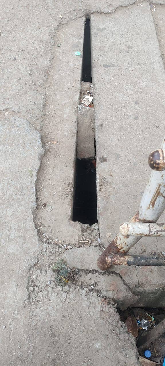 ಹಾರೋಹಳ್ಳಿ ಗ್ರಾಮಾಂತರ ವಿದ್ಯಾಸಂಸ್ಥೆ ಮುಂದೆ ಚರಂಡಿ ಬಾಯಿ ತೆರೆದಿರುವುದು