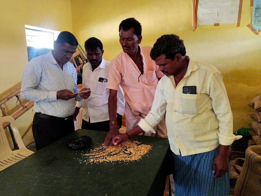 ಯಲಬುರ್ಗಾ ತಾಲ್ಲೂಕಿನ ಚಿಕ್ಕಮ್ಯಾಗೇರಿ ಗ್ರಾಮದ ಸರ್ಕಾರಿ ಪ್ರೌಢಶಾಲೆಗೆ ಪೂರೈಕೆಯಾದ ಕಳಪೆ ತೊಗರಿ ಬೇಳೆಯನ್ನು ಗ್ರಾಮಸ್ಥರು ಬಿಸಿಯೂಟದ ಅಧಿಕಾರಿ ಗಮನಕ್ಕೆ ತಂದರು