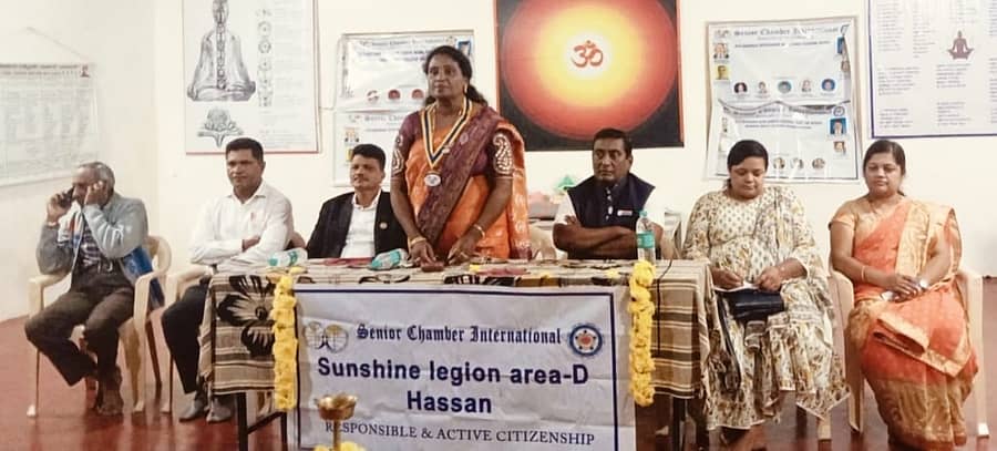 ಹಾಸನದಲ್ಲಿ ನಡೆದ ಕಾರ್ಯಕ್ರಮದಲ್ಲಿ ಸನ್ ಶೈನ್ ಲೀಜನ್ ಅಧ್ಯಕ್ಷೆ ಭಾನುಮತಿ ಮಾತನಾಡಿದರು