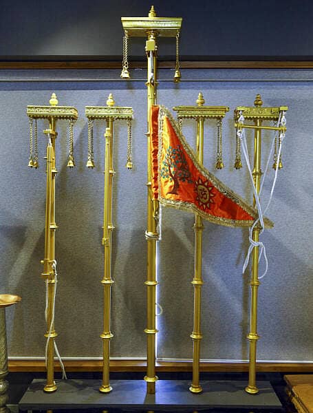 <div class="paragraphs"><p>ಅಯೋಧ್ಯೆ ರಾಮಮಂದಿರದಲ್ಲಿ ಹಾರಿಸಿರುವ ಧ್ವಜ</p></div>