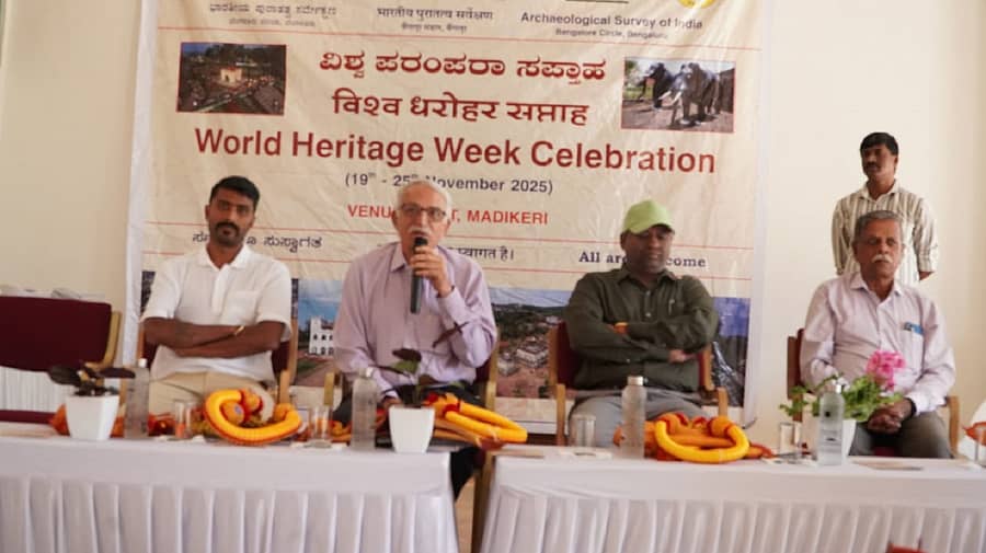 ಕಾರ್ಯಕ್ರಮದಲ್ಲಿ ಪುರಾತತ್ವ ಇಲಾಖೆಯ ನಿವೃತ್ತ ಉಪ ಮುಖ್ಯ ಅಧೀಕ್ಷಕ ಡಾ.ಎನ್.ಸಿ.ಪ್ರಕಾಶ್ ಮಾತನಾಡಿದರು