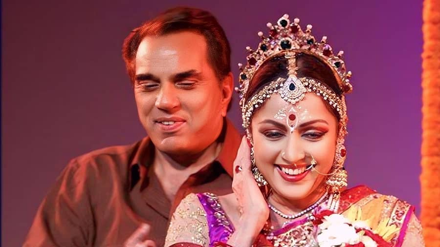 <div class="paragraphs"><p>ಧರ್ಮೇಂದ್ರ ಹಾಗೂ ಹೇಮಾ ಮಾಲಿನಿ</p></div>