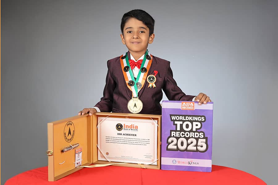 ಇಂಡಿಯಾ ಬುಕ್ ಆಫ್ ರೆಕಾರ್ಡ್ಸ್‌ಗೆ ಸೇರ್ಪಡೆಯಾದ ಬಾಲಕ ಸಾತ್ವಿಕ್ ಬಿ.ಬಿ.