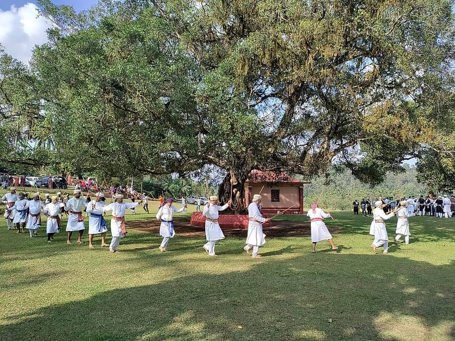 ನಾಪೋಕ್ಲುವಿನ ನೂರಂಬಾಡ ಕೋಲ್ ಮಂದ್ ನಲ್ಲಿ ಭಾನುವಾರ ನಡೆದ ಪುತ್ತರಿ ಕೋಲಾಟ ಗ್ರಾಮಸ್ಥರನ್ನು ರಂಜಿಸಿತು.