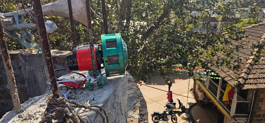 ಬೆಳಗಾವಿ ತಾಲ್ಲೂಕಿನ ಹಲಗಾ ಗ್ರಾಮ ಪಂಚಾಯಿತಿ ಬಳಿ ಸೈರನ್ ಅಳವಡಿಸಿರುವುದು ಪ್ರಜಾವಾಣಿ ಚಿತ್ರ