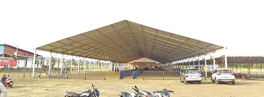 ಹಾವೇರಿಯಲ್ಲಿ ನಡೆಯಲಿರುವ ‘ಸುನ್ನಿ ತರಬೇತಿ ಇಸ್ತಿಮಾ’ ಧರ್ಮಸಭೆ ಹಾಗೂ ಪ್ರವಚನ ಕಾರ್ಯಕ್ರಮಕ್ಕಾಗಿ ಸಿದ್ಧಪಡಿಸಿರುವ ಭವ್ಯ ವೇದಿಕೆ