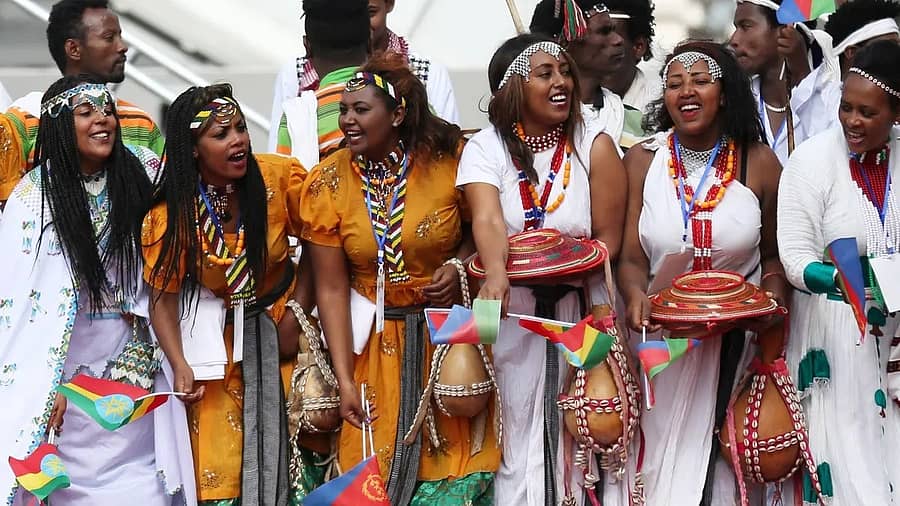 <div class="paragraphs"><p>ಇಥಿಯೋಪಿಯ ಮಹಿಳೆಯರು ವಾದ್ಯಗಳೊಂದಿಗೆ (ಚಿತ್ರ: ಇಥಿಯೋಪಿಯ ರಾಜತಾಂತ್ರಿಕ ಎಕ್ಸ್ ಖಾತೆ)</p></div>