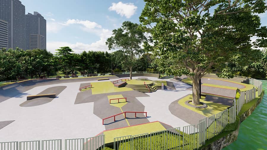 ಸ್ಕೇಟ್ ಬೋರ್ಡಿಂಗ್ ಪಾರ್ಕ್ ನಿರ್ಮಾಣವಾದ ನಂತರದ ಚಿತ್ರಣ