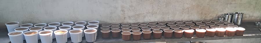 ಮಾರಾಟಕ್ಕೆ ಸಿದ್ಧವಾದ ಬೆಲ್ಲದ ಡಬ್ಬಗಳು