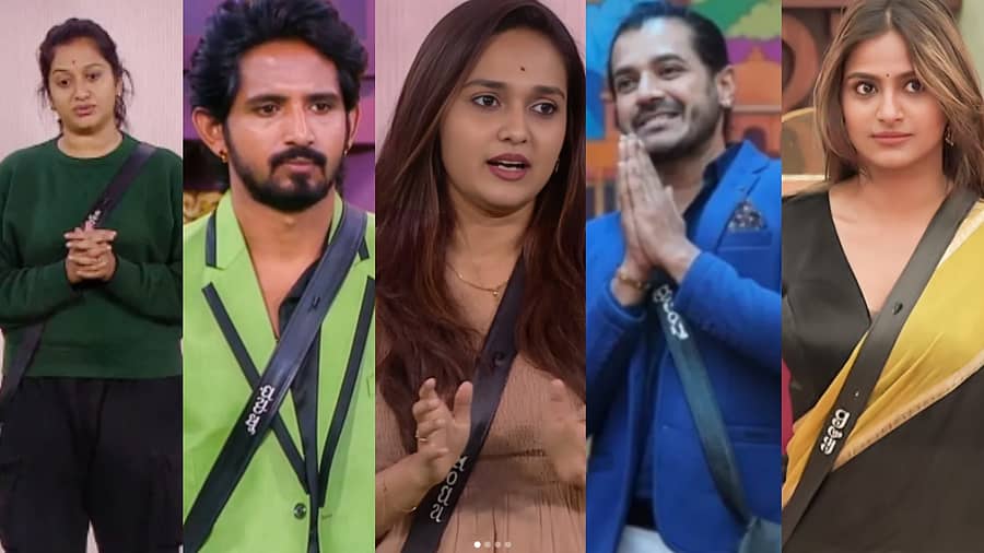 <div class="paragraphs"><p>ಅಶ್ವಿನಿ ಗೌಡ, ಧನುಷ್‌,&nbsp;ಸ್ಪಂದನಾ ಸೋಮಣ್ಣ,&nbsp;ಧ್ರುವಂತ್,ರಾಶಿಕಾ ಶೆಟ್ಟಿ</p></div>