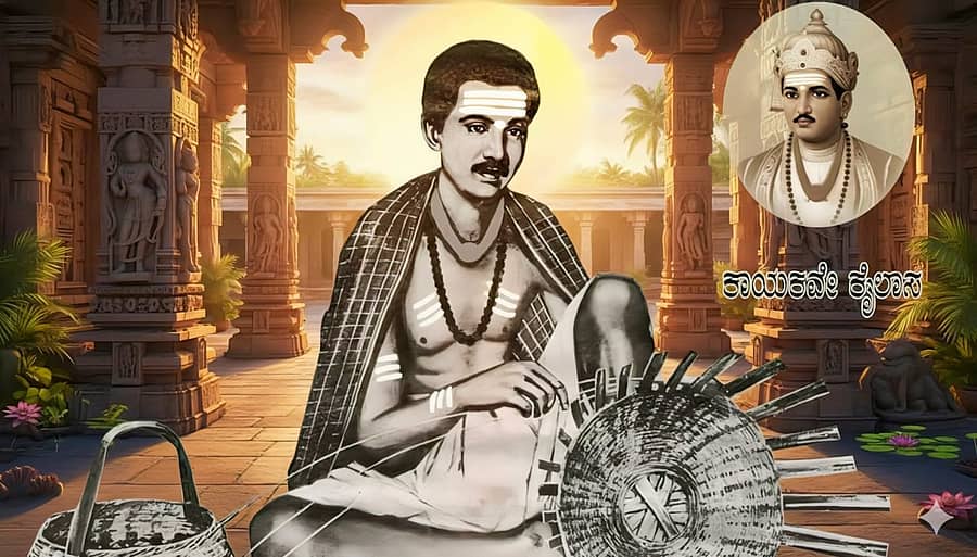 <div class="paragraphs"><p>ಶಿವಯೋಗಿ ಮೇದಾರ ಕೇತಯ್ಯ ಹಾಗೂ ಒಳಚಿತ್ರದಲ್ಲಿ ಬಸವಣ್ಣ</p></div>