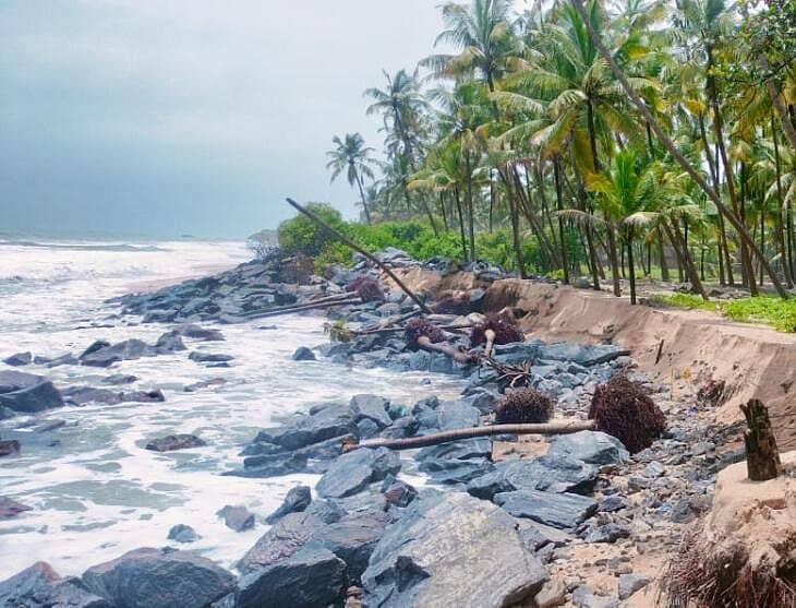 ಕಾಪು ವ್ಯಾಪ್ತಿಯಲ್ಲಿ ಸಂಭವಿಸಿದ್ದ ಕಡಲ್ಕೊರೆತ