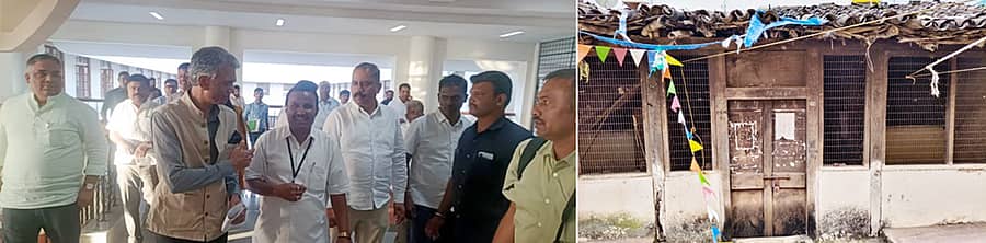 ಹುಕ್ಕೇರಿ ತಾಲ್ಲೂಕಿನ ಪಾಶ್ಚಾಪುರ ಆಡಳಿತಾಧಿಕಾರಿಯ ಕಚೇರಿ ಬಿದ್ದು ಹೋಗಿದ್ದು, ಹೊಸ ಕಟ್ಟಡ ನಿರ್ಮಿಸಬೇಕು ಎಂದು ಗ್ರಾಮ ಪಂಚಾಯಿತಿ ಸದಸ್ಯ ಜಾಕೀರ ನದಾಫ ಅವರು ಕಂದಾಯ ಸಚಿವ ಕೃಷ್ಣ ಬೈರೇಗೌಡ ಅವರಿಗೆ ಮನವಿ ನೀಡಿದರು