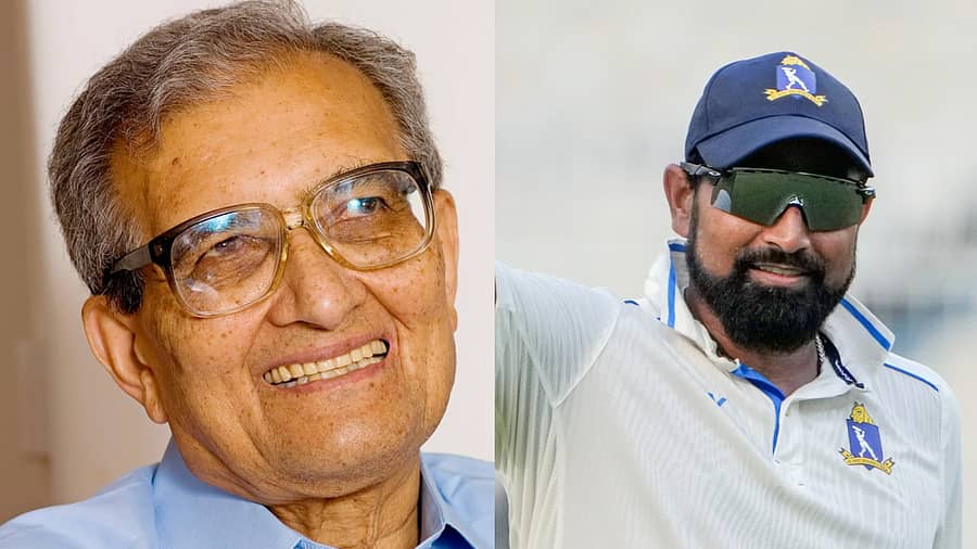 <div class="paragraphs"><p>ಅಮರ್ತ್ಯ ಸೇನ್ ಹಾಗೂ ಮೊಹಮ್ಮದ್ ಶಮಿ</p></div>