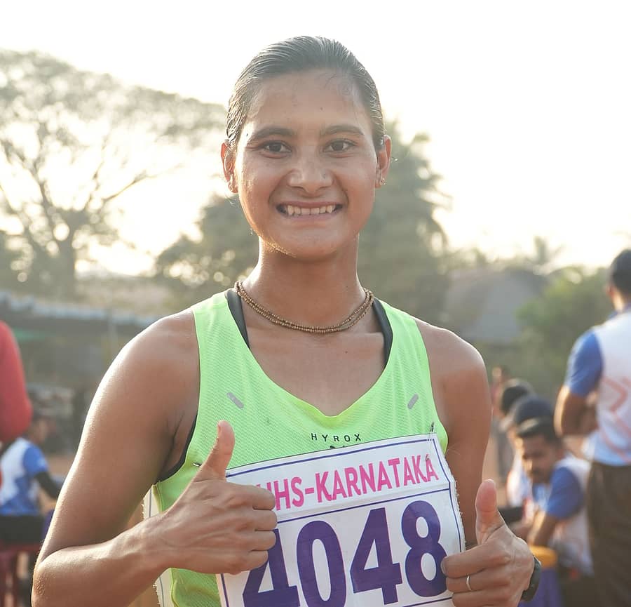 <div class="paragraphs"><p> ಹಾಫ್ ಮ್ಯಾರಥಾನ್‌ನ ಚಿನ್ನ ವಿಜೇತೆ ಭಾಗೀರಥಿ&nbsp;</p></div>