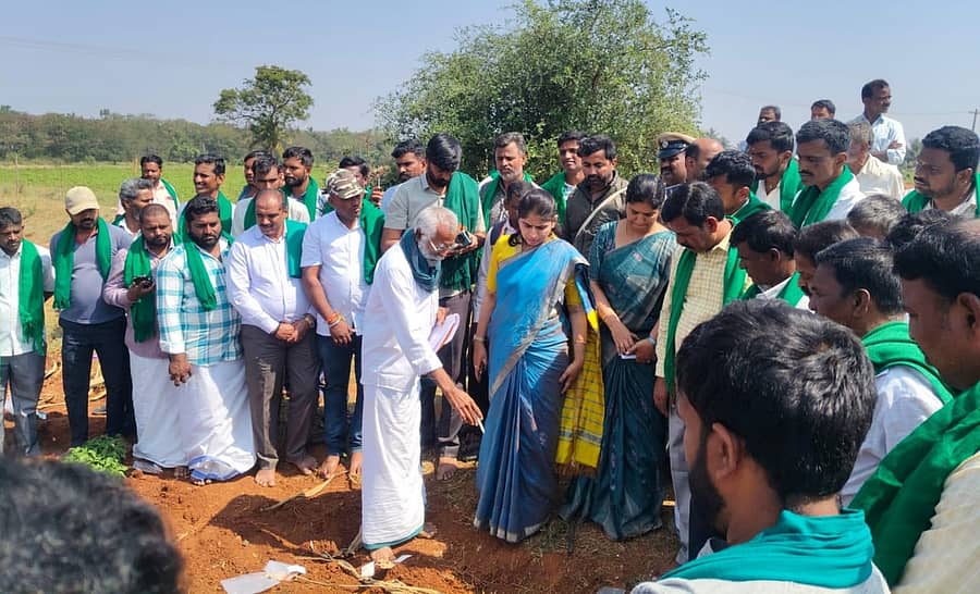 <div class="paragraphs"><p>ಗುಂಡ್ಲುಪೇಟೆ ತಾಲೂಕಿನ ಕಡತಾಳಕಟ್ಟೆಹುಂಡಿ ಗ್ರಾಮದಲ್ಲಿ ಆಯೋಜಿಸಿದ್ದ ರೈತರ ಗುಂಪು ಬೇಸಾಯ ಪ್ರಾತ್ಯಕ್ಷಿಕೆಯನ್ನು&nbsp;ಜಿಲ್ಲಾಧಿಕಾರಿ ಶ್ರೀರೂಪಾ ವೀಕ್ಷಿಸಿದರು</p></div>