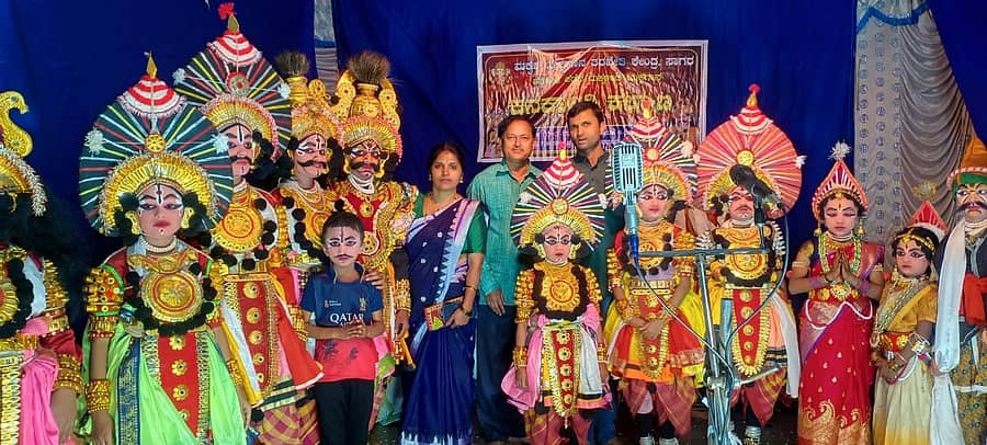 ಸಾಗರದಲ್ಲಿ ಈಚೆಗೆ ‘ಕನಕಾಂಗಿ ಕಲ್ಯಾಣ’ ಎಂಬ ಯಕ್ಷಗಾನವನ್ನು ಪ್ರದರ್ಶಿಸಿದ ಯಕ್ಷಗಾನ ತರಬೇತಿ ಕೇಂದ್ರದ ಮಕ್ಕಳು