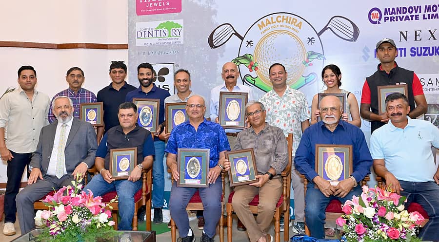 ವಿರಾಜಪೇಟೆಯಲ್ಲಿ ನಡೆದ ಗಾಲ್ಫ್ ಟೂರ್ನಿಯ ವಿವಿಧ ವಿಭಾಗಗಳಲ್ಲಿ ವಿಜೇತರಾದ ಆಟಗಾರರು