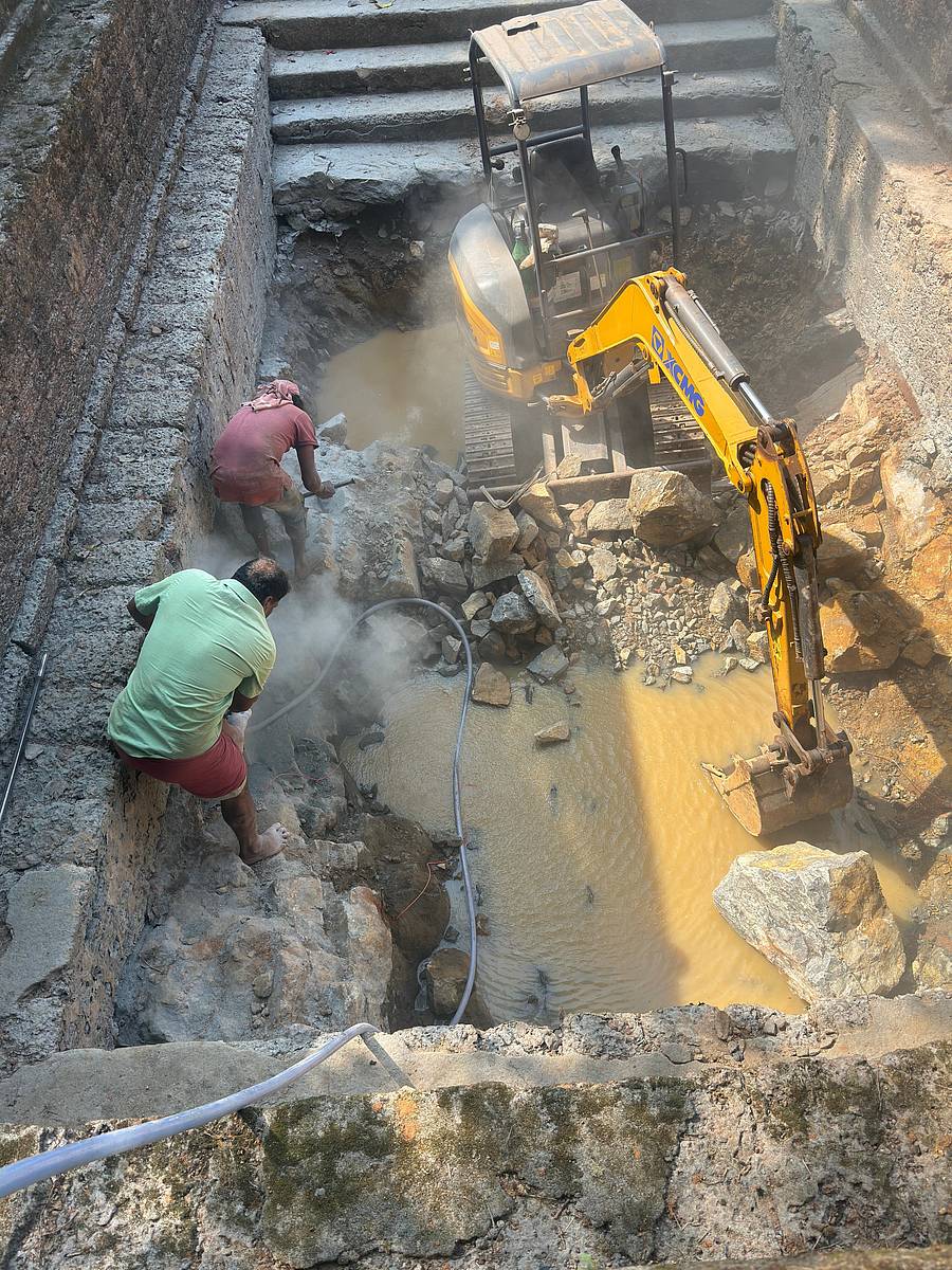 ಬೆಂದ್ರ್ ತೀರ್ಥದಲ್ಲಿ ಮತ್ತೆ ನೀರಿನ ಸೆಲೆ ಕಂಡುಬಂದಿರುವುದು