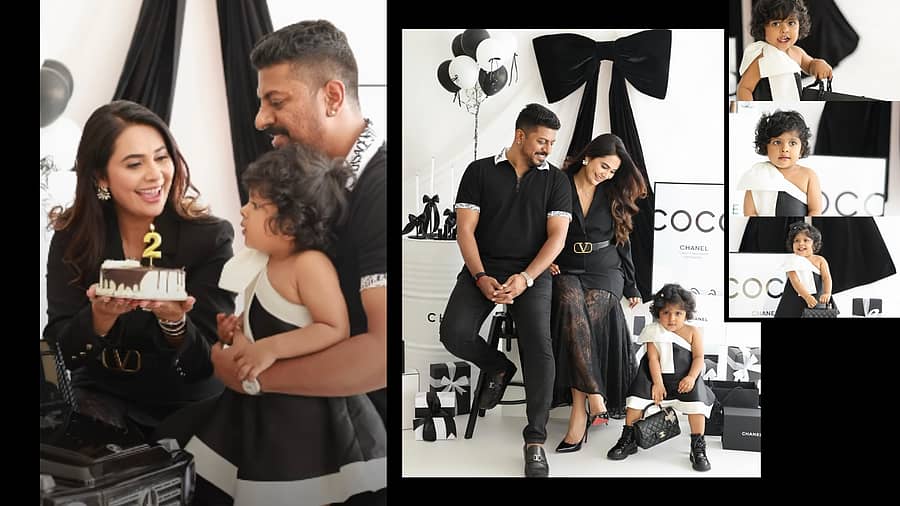 <div class="paragraphs"><p>ನಟಿ ಕಾವ್ಯ ಗೌಡ ದಂಪತಿ ಹಾಗೂ ಮಗಳು&nbsp;</p></div>