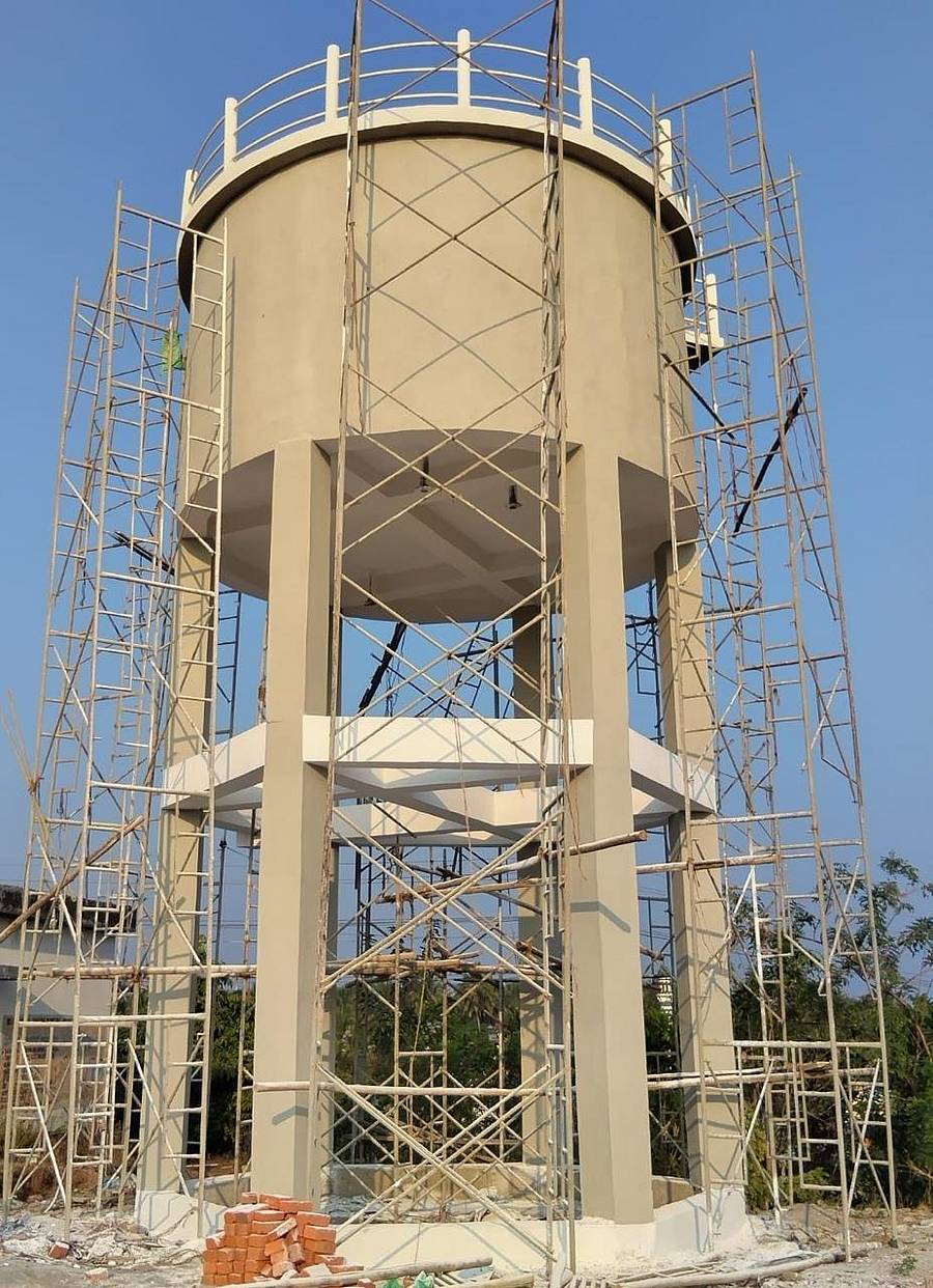 ಟ್ಯಾಂಕೊಂದರ ನಿರ್ಮಾಣ ಕಾಮಗಾರಿ 