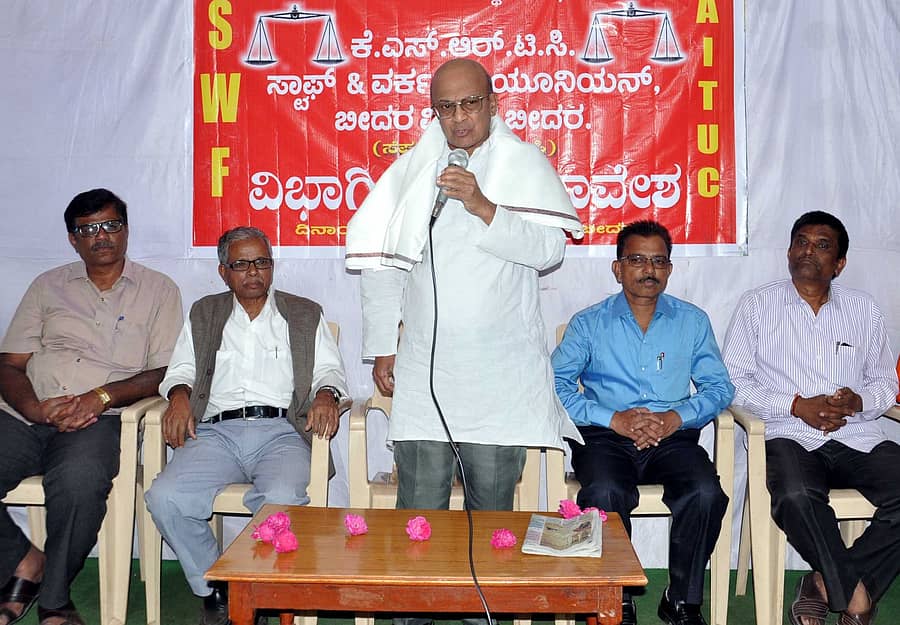 ಬೀದರ್‌ನಲ್ಲಿ ಸಂಘಟನೆಯ ಕಾರ್ಯಕ್ರಮದಲ್ಲಿ ಮಾತನಾಡುತ್ತಿರುವ ಎಚ್.ವಿ. ಅನಂತ ಸುಬ್ಬರಾವ್‌ (ಸಂಗ್ರಹ ಚಿತ್ರ)