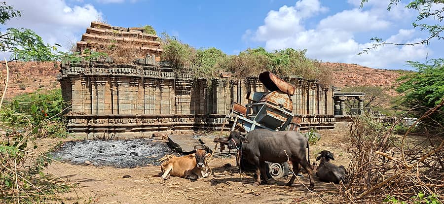 ಹೂಲಿಯ ಪುರಾತನ ದೇಗುಲದ ದುಃಸ್ಥಿತಿ   ಪ್ರಜಾವಾಣಿ ಚಿತ್ರ: ಇಮಾಮ್‌ಹುಸೇನ್‌ ಗೂಡುನವರ