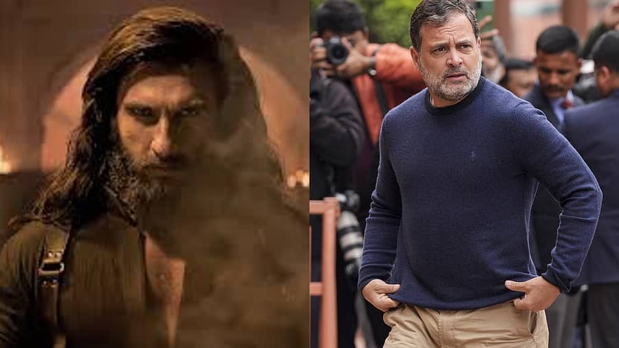 <div class="paragraphs"><p>ಧುರಂಧರ್‌ ಚಿತ್ರದ ಪೋಸ್ಟರ್‌– ರಾಹುಲ್‌ ಗಾಂಧಿ</p></div>