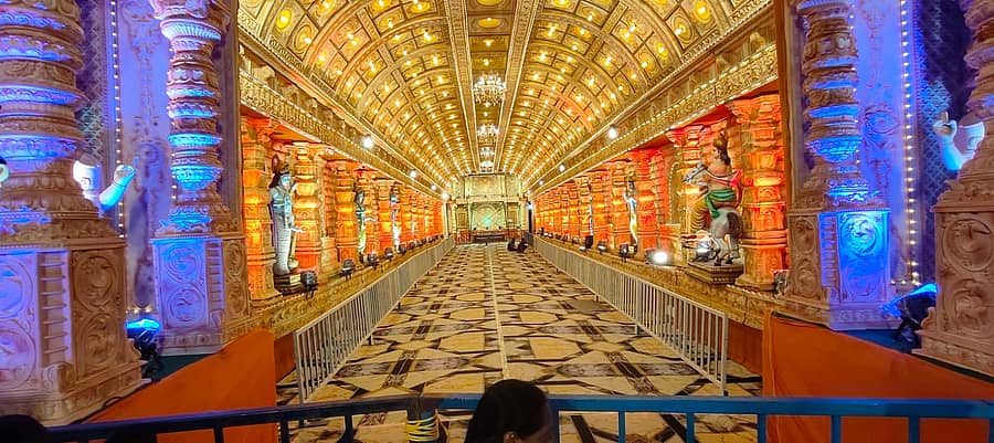 ಸಾಗರದ ಮಾರಿಕಾಂಬಾ ದೇವಸ್ಥಾನದ ಎದುರು ನಿರ್ಮಿಸಿರುವ ಮಂಟಪ 