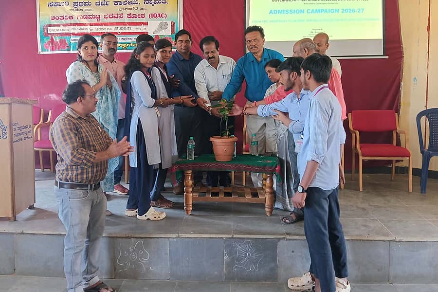 ನ್ಯಾಮತಿ ಸರ್ಕಾರಿ ಪ್ರಥಮದರ್ಜೆ ಕಾಲೇಜಿಗೆ ಈಚೆಗೆ ನಡೆದ ಕಾರ್ಯಕ್ರಮವನ್ನು ಪ್ರಾಚಾರ್ಯ ಡಿ.ಶಿವಕುಮಾರ ಉದ್ಘಾಟಿಸಿದರು