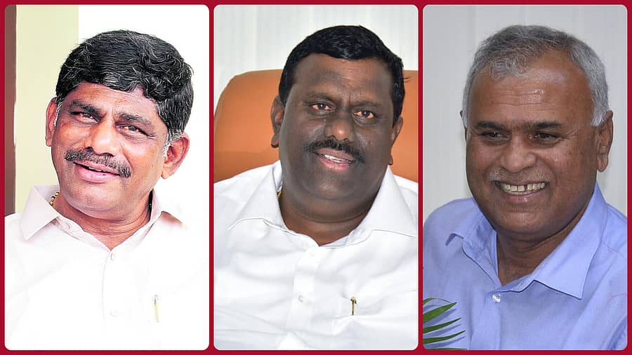 <div class="paragraphs"><p>ಡಿ.ಕೆ.ಸುರೇಶ್‌,&nbsp;ರಾಘವೇಂದ್ರ ಹಿಟ್ನಾಳ ಹಾಗೂ&nbsp;ಕೆ.ವೈ.ನಂಜೇಗೌಡ</p></div>