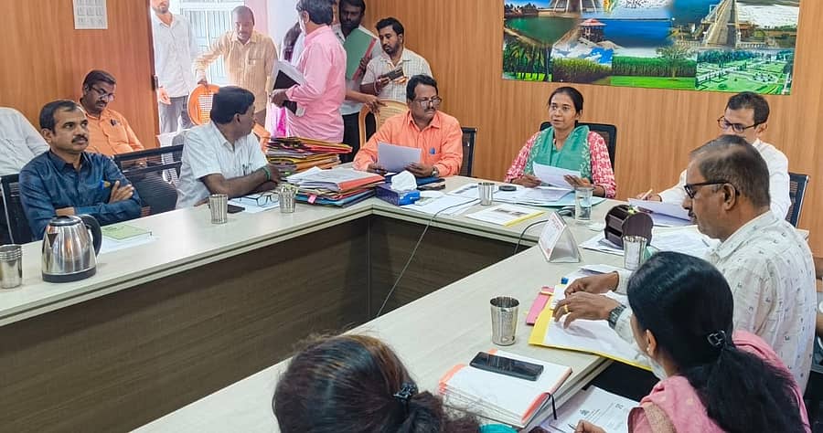 ಜಿಲ್ಲಾ ಪಂಚಾಯಿತಿ ಮಿನಿ ಸಭಾಂಗಣದಲ್ಲಿ ನಡೆದ ಉದ್ಯೋಗ ಮೇಳದ ಪೂರ್ವಭಾವಿ ಸಭೆಯಲ್ಲಿ ಜಿ.ಪಂ. ಸಿಇಒ ಕೆ.ಆರ್.ನಂದಿನಿ ಮಾತನಾಡಿದರು