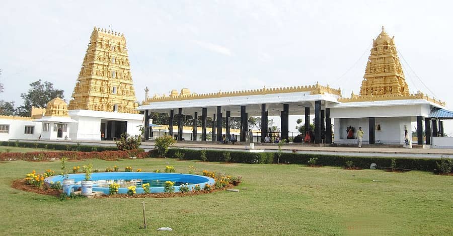 ಭಾರತೀನಗರ ಸಮೀಪದ ಹನುಮಂತನಗರದ ಶ್ರೀಆತ್ಮಲಿಂಗೇಶ್ವರ ದೇವಾಲಯದ ವಿಹಂಗಮ ನೋಟ