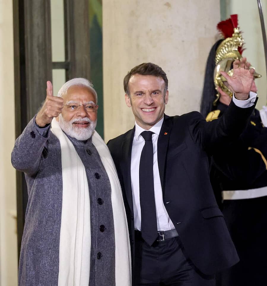 <div class="paragraphs"><p>ಮೋದಿ ಹಾಗೂ ಮ್ಯಾಕ್ರನ್</p></div>